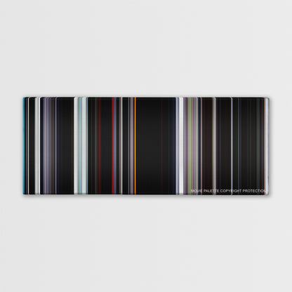 Under the Skin color palette canvas print: thousands of thin vertical stripes of color