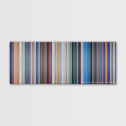 Monsters, Inc. color palette canvas print: thousands of thin vertical stripes of color
