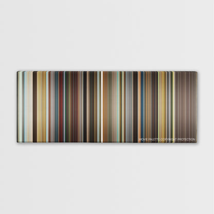Big Eyes color palette canvas print: thousands of thin vertical stripes of color