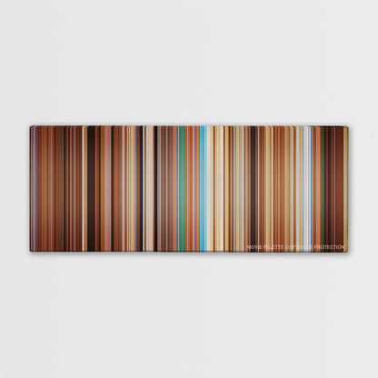 The Life Aquatic with Steve Zissou color palette canvas print: thousands of thin vertical stripes of color