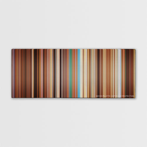 The Life Aquatic with Steve Zissou color palette canvas print: thousands of thin vertical stripes of color