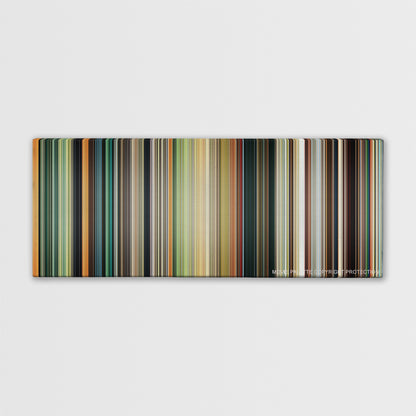Bolt color palette canvas print: thousands of thin vertical stripes of color