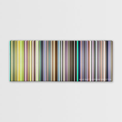 Elephant color palette canvas print: thousands of thin vertical stripes of color