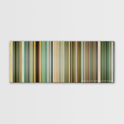 You Don't Mess with the Zohan movie barcode canvas print, the whole film as stripes of color