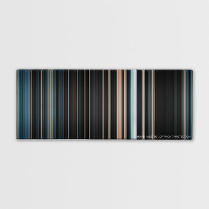 Serenity color palette canvas print: thousands of thin vertical stripes of color