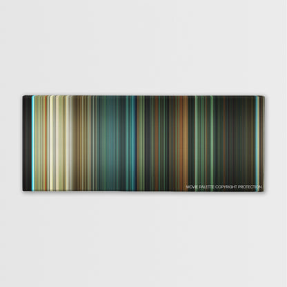 The Last House on the Left color palette canvas print: thousands of thin vertical stripes of color