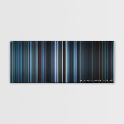 Dead Silence color palette canvas print: thousands of thin vertical stripes of color