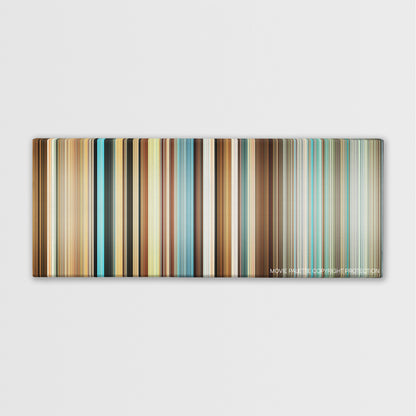 Good Luck Chuck color palette canvas print: thousands of thin vertical stripes of color