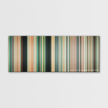 Piranha 3D color palette canvas print: thousands of thin vertical stripes of color