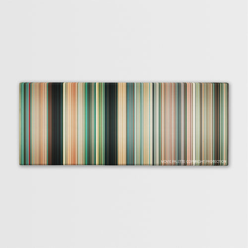 Piranha 3D color palette canvas print: thousands of thin vertical stripes of color