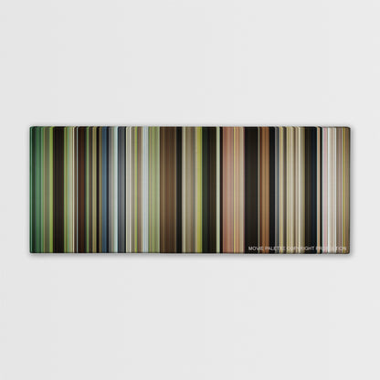 Captain Fantastic color palette canvas print: thousands of thin vertical stripes of color