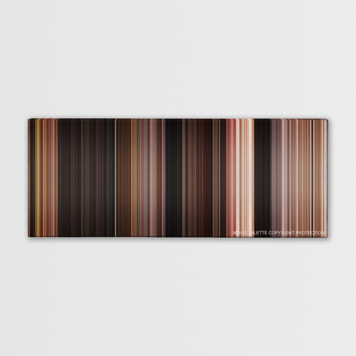 The Fast and the Furious color palette canvas print: thousands of thin vertical stripes of color