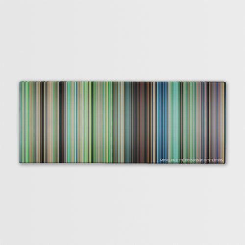 My Neighbor Totoro color palette canvas print: thousands of thin vertical stripes of color