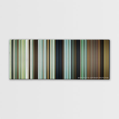 Moonlight movie barcode canvas print, the whole film as stripes of color