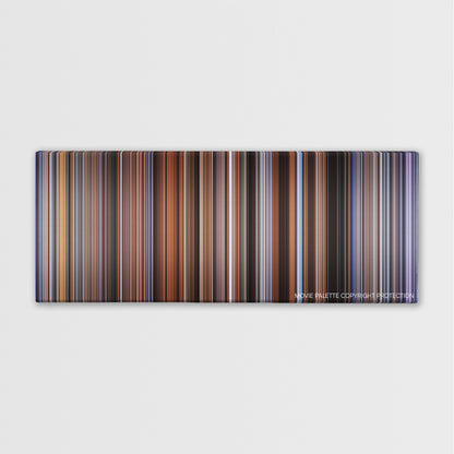Submarine color palette canvas print: thousands of thin vertical stripes of color