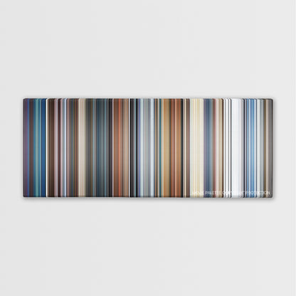 Hitman: Agent 47 color palette canvas print: thousands of thin vertical stripes of color