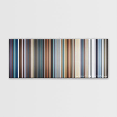 Hitman: Agent 47 color palette canvas print: thousands of thin vertical stripes of color