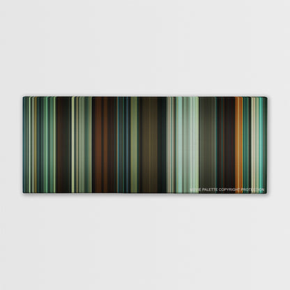 Shame color palette canvas print: thousands of thin vertical stripes of color