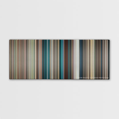Blue Valentine color palette canvas print: thousands of thin vertical stripes of color