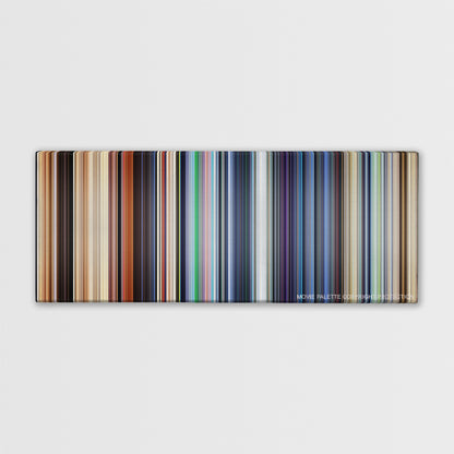 WALL*E color palette canvas print: thousands of thin vertical stripes of color