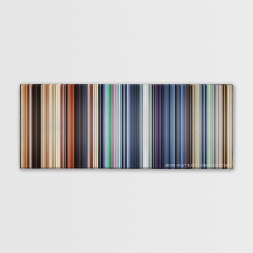 WALL*E color palette canvas print: thousands of thin vertical stripes of color