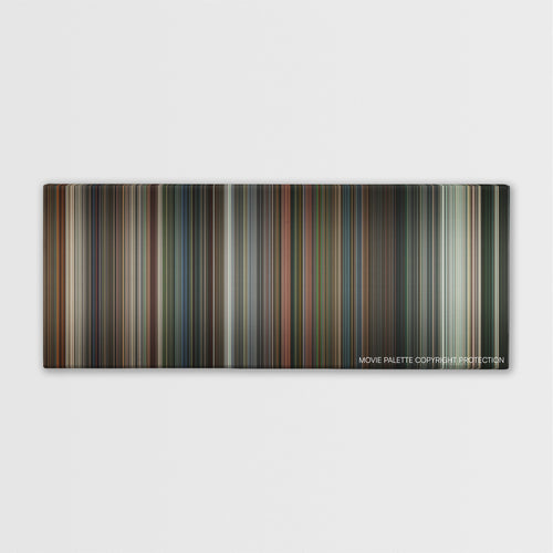 War color palette canvas print: thousands of thin vertical stripes of color