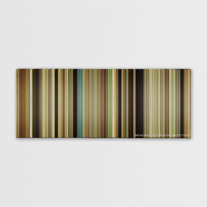 The Magnificent Seven color palette canvas print: thousands of thin vertical stripes of color