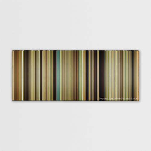 The Magnificent Seven color palette canvas print: thousands of thin vertical stripes of color