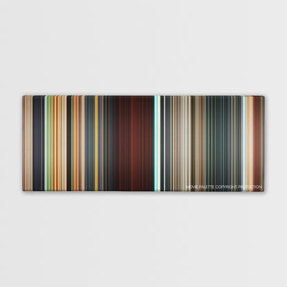 xXx: Return of Xander Cage color palette canvas print: thousands of thin vertical stripes of color