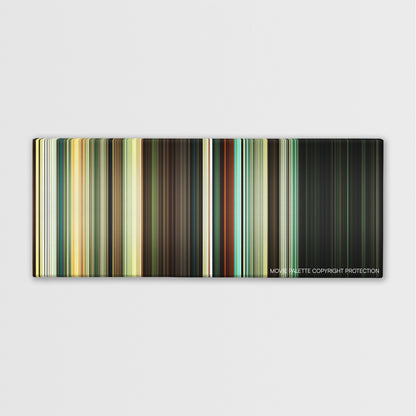 Hostel: Part II color palette canvas print: thousands of thin vertical stripes of color