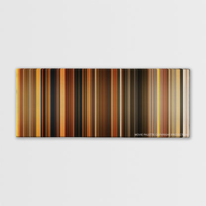 Fantastic Mr. Fox color palette canvas print: thousands of thin vertical stripes of color