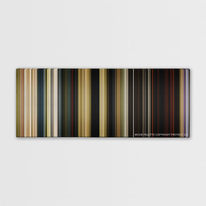 The Jungle Book color palette canvas print: thousands of thin vertical stripes of color