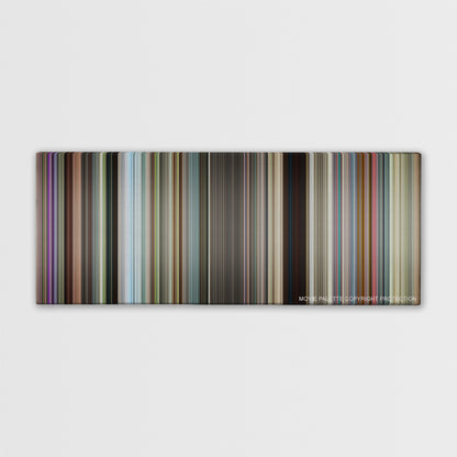 Ted 2 color palette canvas print: thousands of thin vertical stripes of color