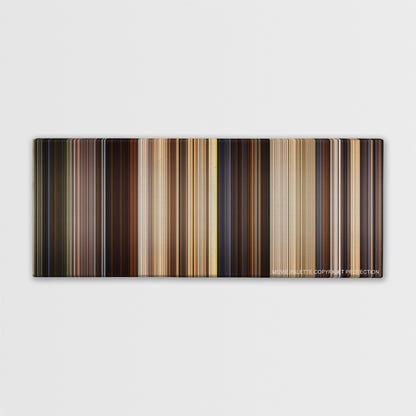 Indiana Jones and the Raiders of the Lost Ark color palette canvas print: thousands of thin vertical stripes of color