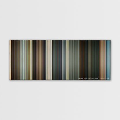 El Camino: A Breaking Bad Movie color palette canvas print: thousands of thin vertical stripes of color