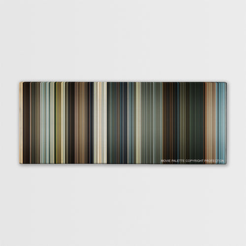 El Camino: A Breaking Bad Movie color palette canvas print: thousands of thin vertical stripes of color