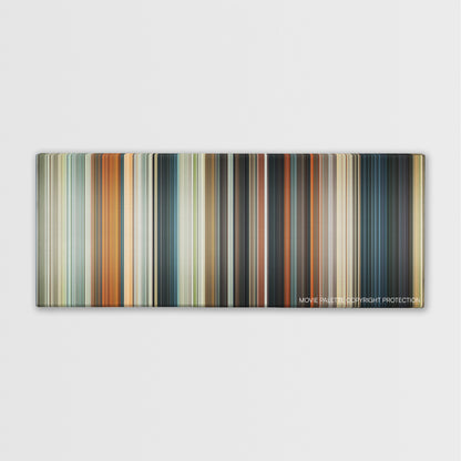 Cop Out color palette canvas print: thousands of thin vertical stripes of color