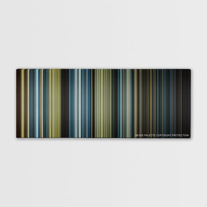 Assassin's Creed color palette canvas print: thousands of thin vertical stripes of color
