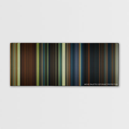 The Hobbit: An Unexpected Journey color palette canvas print: thousands of thin vertical stripes of color
