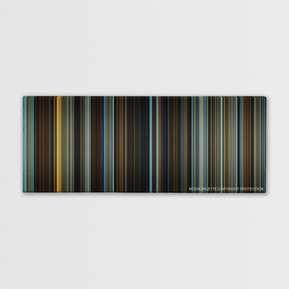 The Curious Case of Benjamin Button color palette canvas print: thousands of thin vertical stripes of color