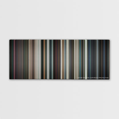 Iron Man 2 color palette canvas print: thousands of thin vertical stripes of color