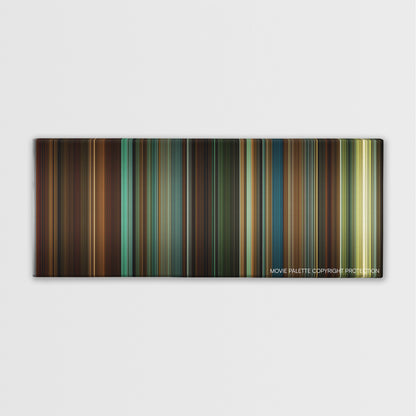 We Own the Night color palette canvas print: thousands of thin vertical stripes of color