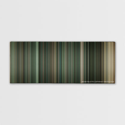 The Taking of Pelham 123 color palette canvas print: thousands of thin vertical stripes of color