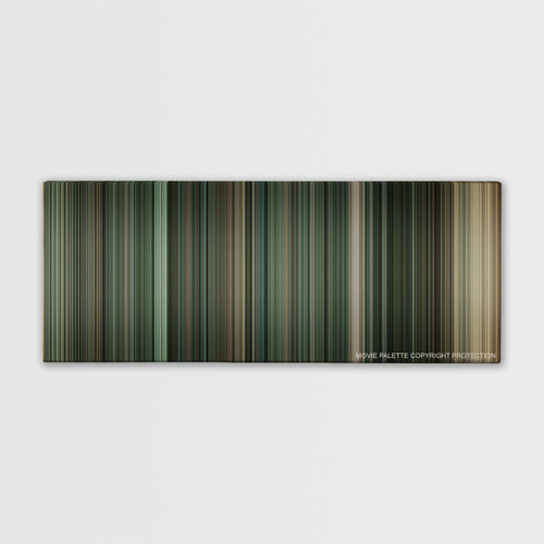 The Taking of Pelham 123 color palette canvas print: thousands of thin vertical stripes of color