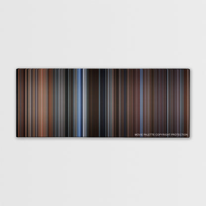 Sleepers color palette canvas print: thousands of thin vertical stripes of color