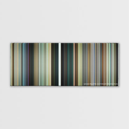 The Circle color palette canvas print: thousands of thin vertical stripes of color