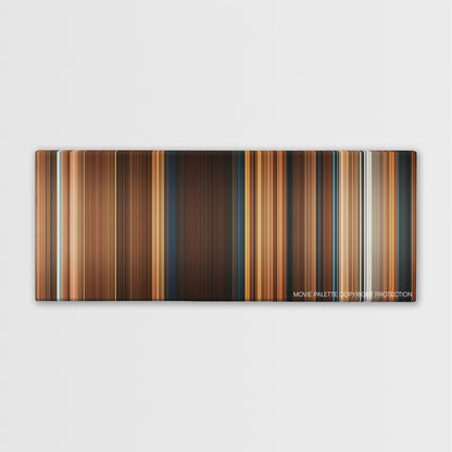 Ghosts of Girlfriends Past color palette canvas print: thousands of thin vertical stripes of color