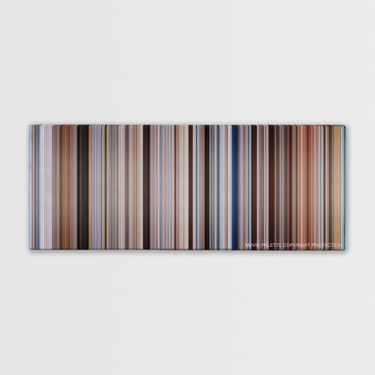 Waterworld color palette canvas print: thousands of thin vertical stripes of color