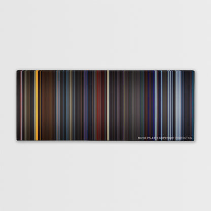 Star Trek II: The Wrath of Khan color palette canvas print: thousands of thin vertical stripes of color