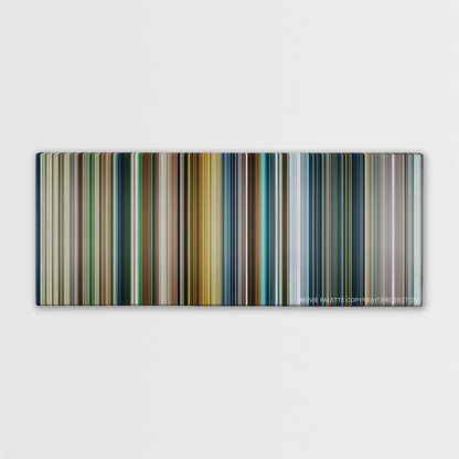 War Dogs color palette canvas print: thousands of thin vertical stripes of color
